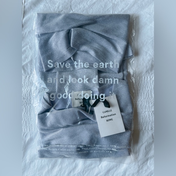 Reformation Esen Knit Dress In Lavender Sparkle - Picture 6 of 8